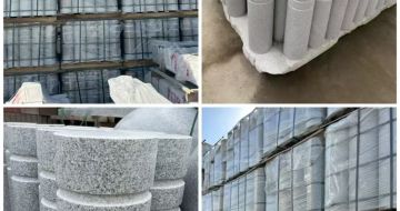 鹤壁 芝麻白花岗岩挡车柱、隔离柱多少钱