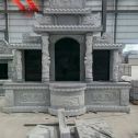 鹤壁 芝麻灰高档墓碑，土墓，可定制