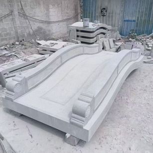 鹤壁 芝麻灰花岗岩园林景观 小石桥