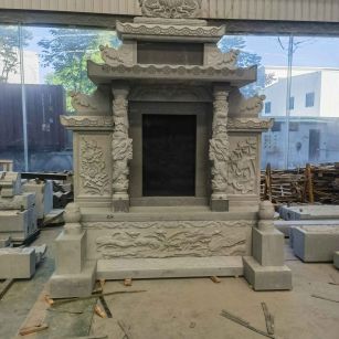 鹤壁 芝麻灰高档墓碑、土墓，一套也支持定做