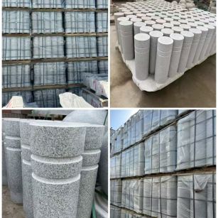 鹤壁 芝麻白花岗岩挡车柱、隔离柱多少钱