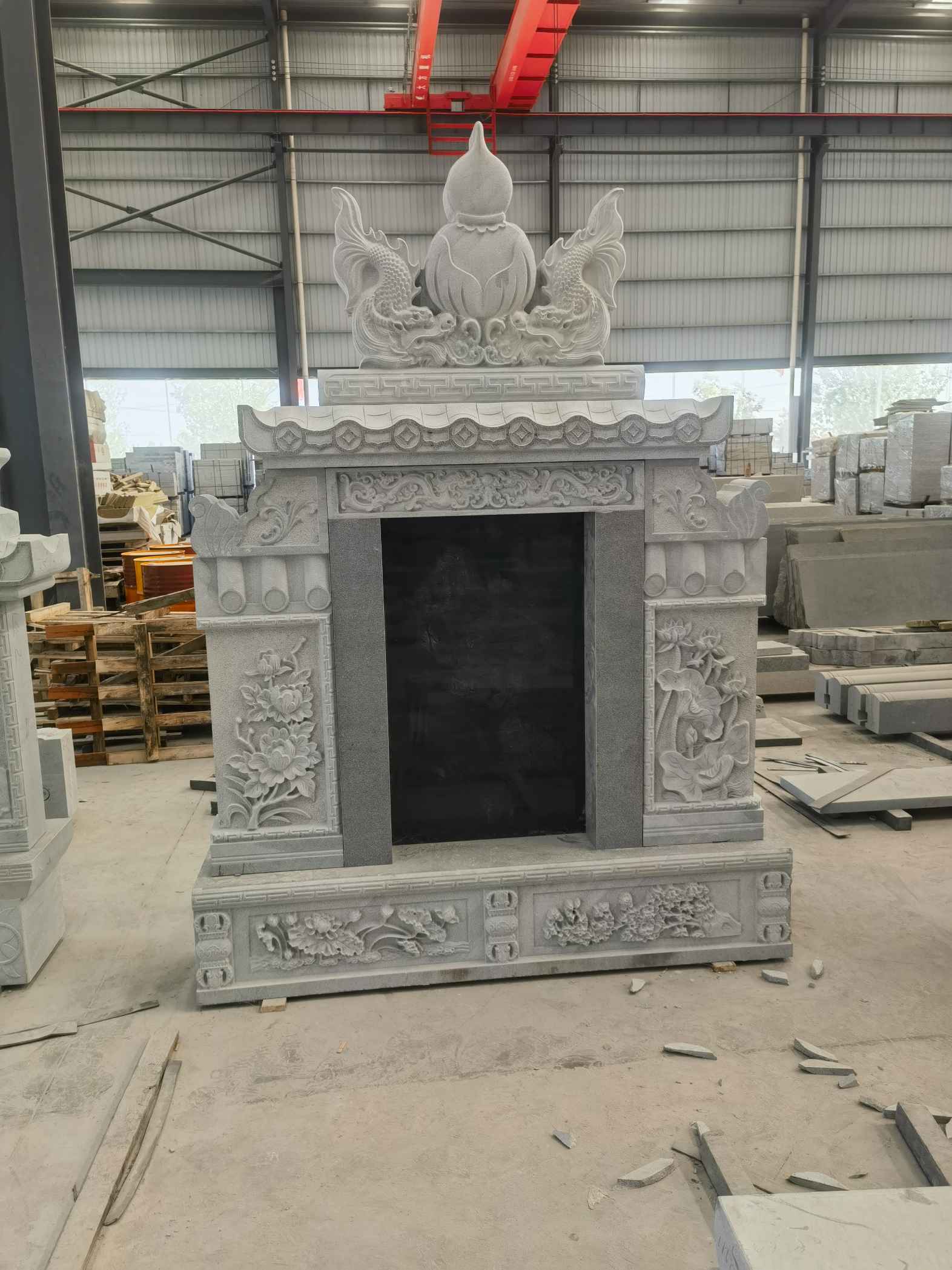 鹤壁 芝麻灰高档墓碑、土墓，一套也支持定做