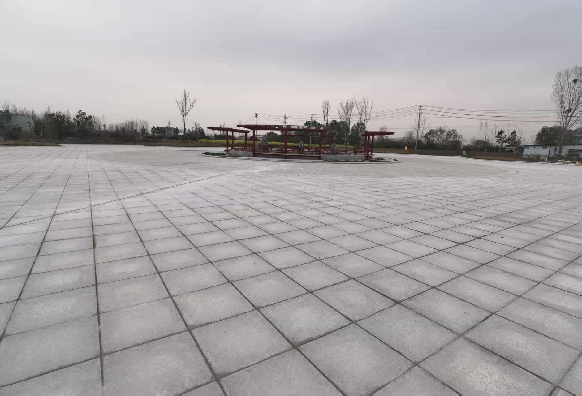 鹤壁 芝麻白火烧面-公园广场地铺效果