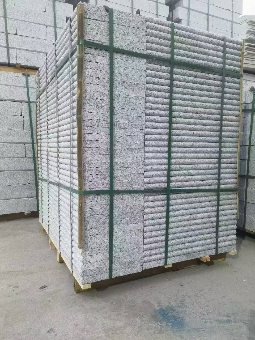 鹤壁 芙蓉白3公分厚磨圆边、拉槽，楼梯踏步